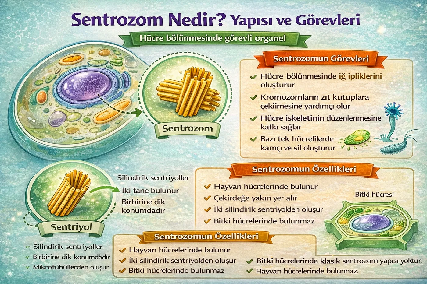 Sentrozom yapısı ve görevleri