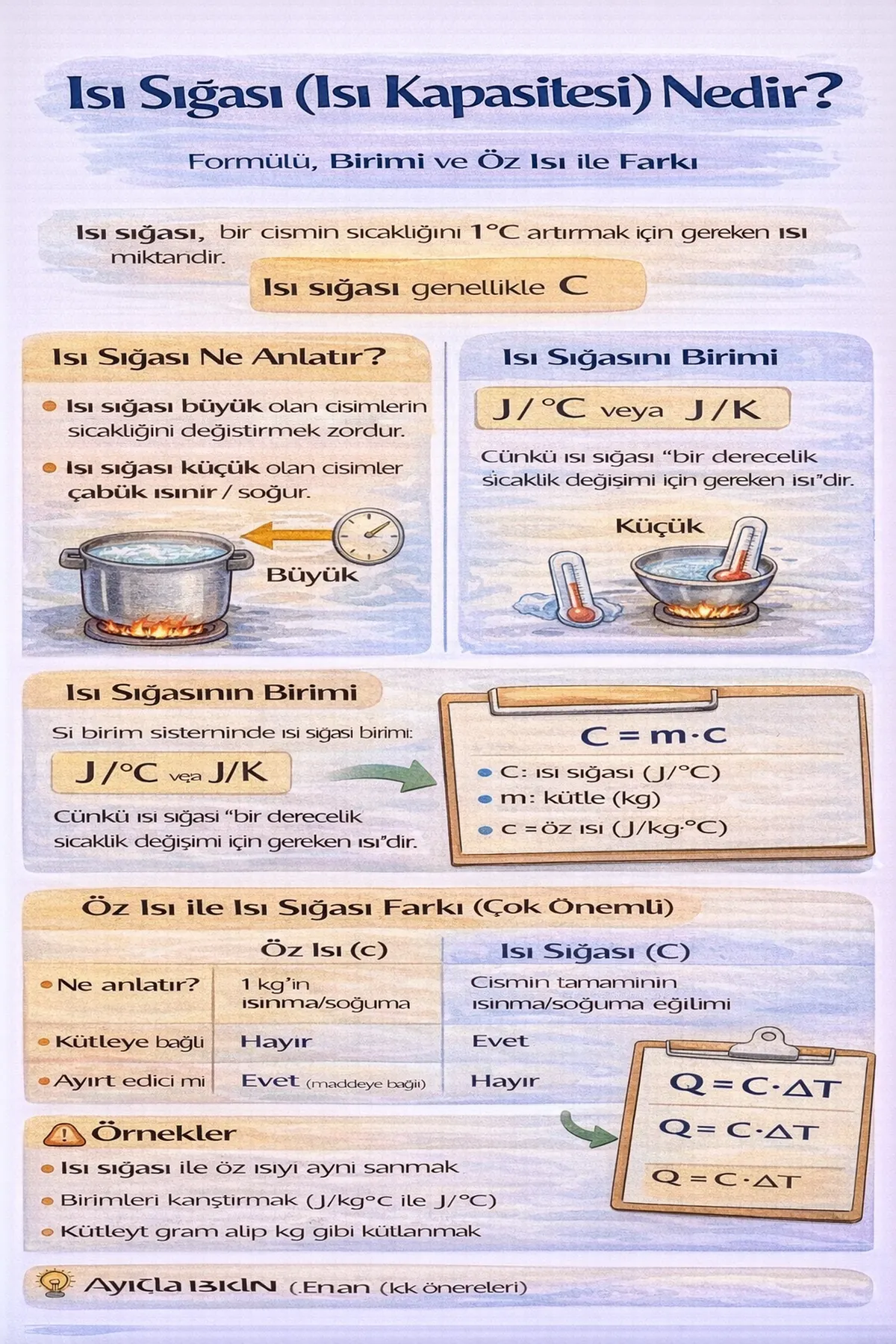 Isı Sığası infografik