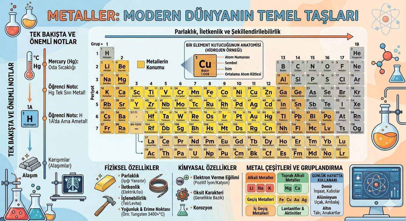 metallerin özellikleri
