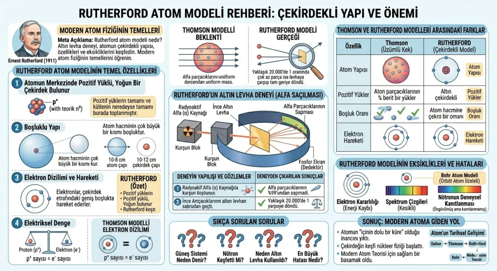 rutherford atom modeli