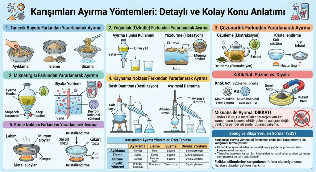 karışımları ayırma