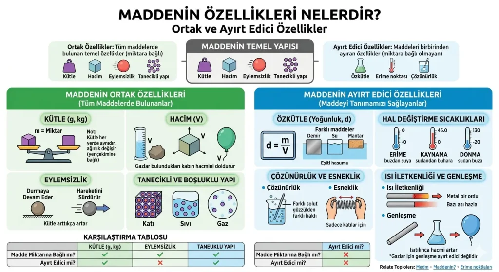 maddenin-özellikleri
